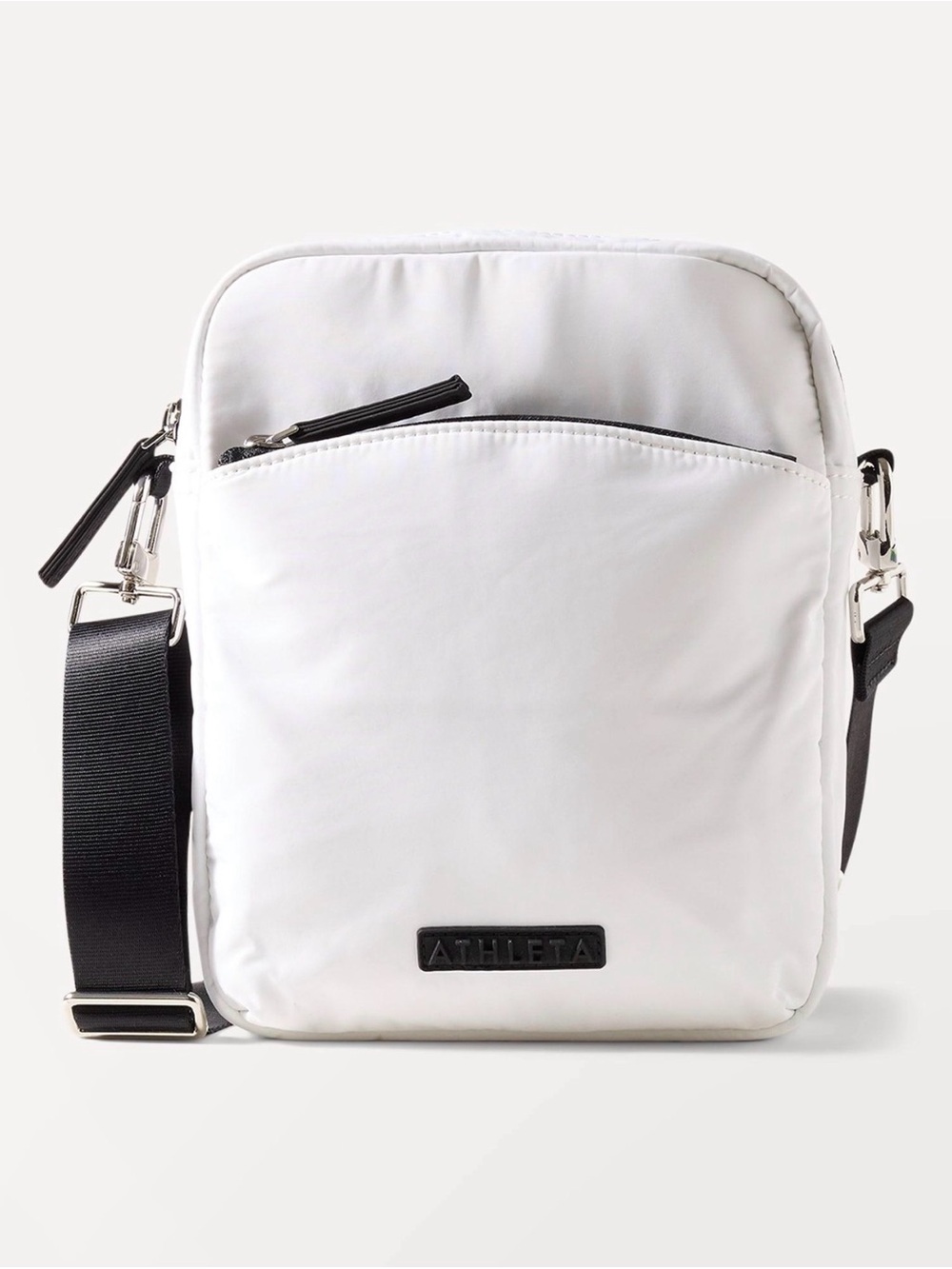 Athleta All About Vertical Crossbody Bag White Black